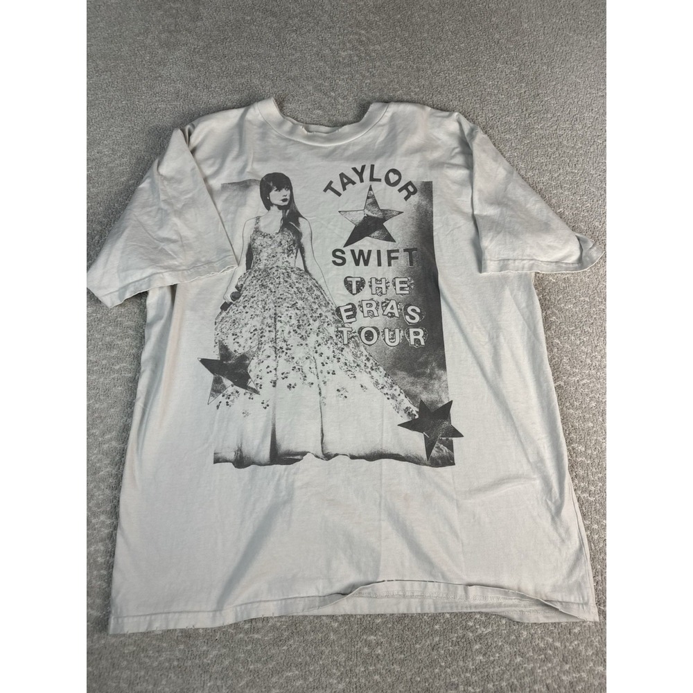 Taylor Swift The Eras Tour Concert T-Shirt White XL Graphic Adult Official Merch